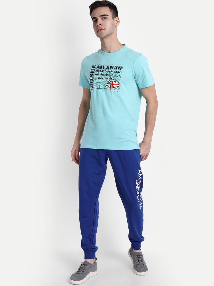 Mens Premium Cotton Printed Track Pants