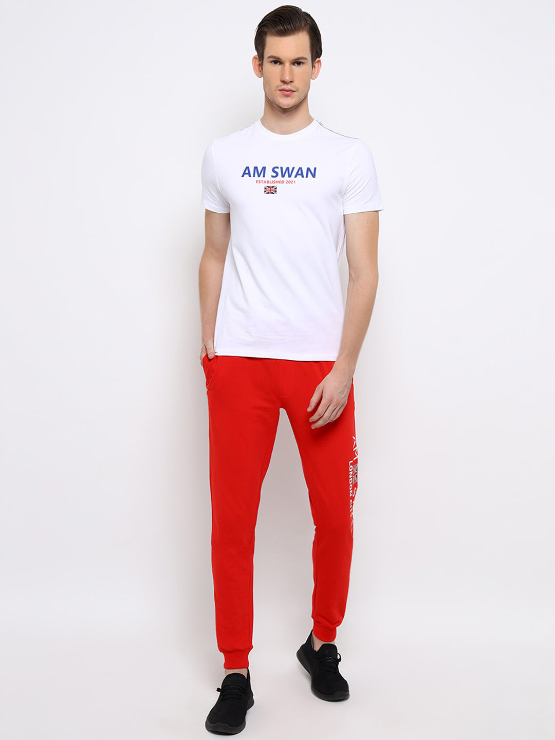 Mens Premium Cotton Printed Track Pants