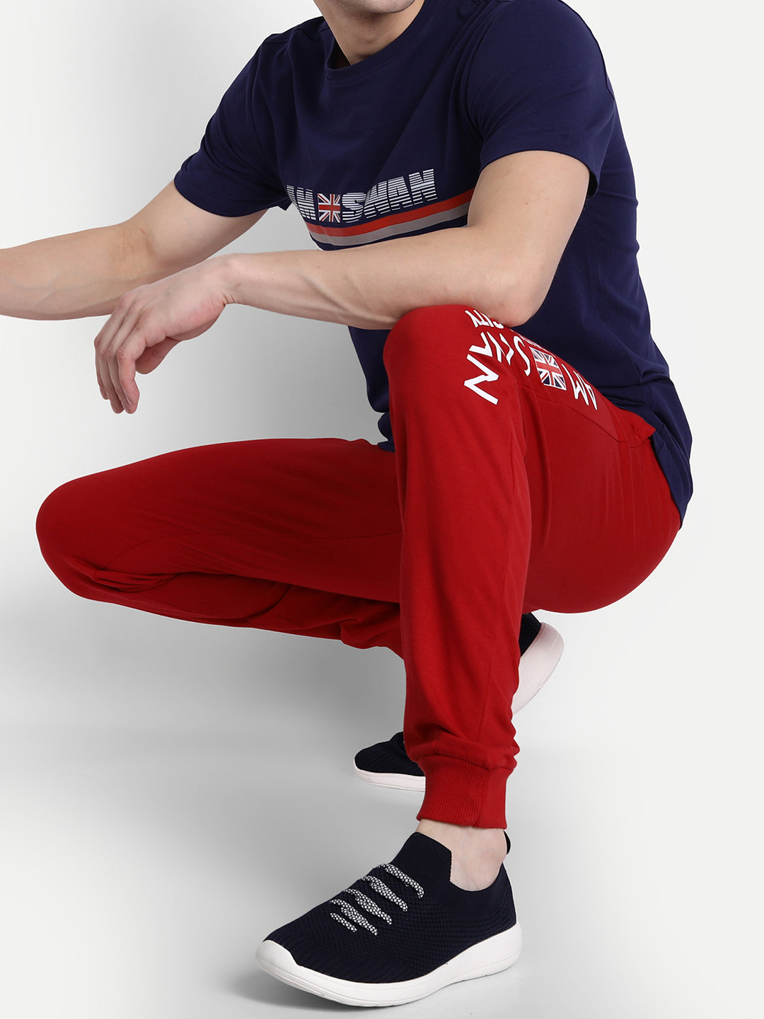 Mens Premium Cotton Printed Track Pants