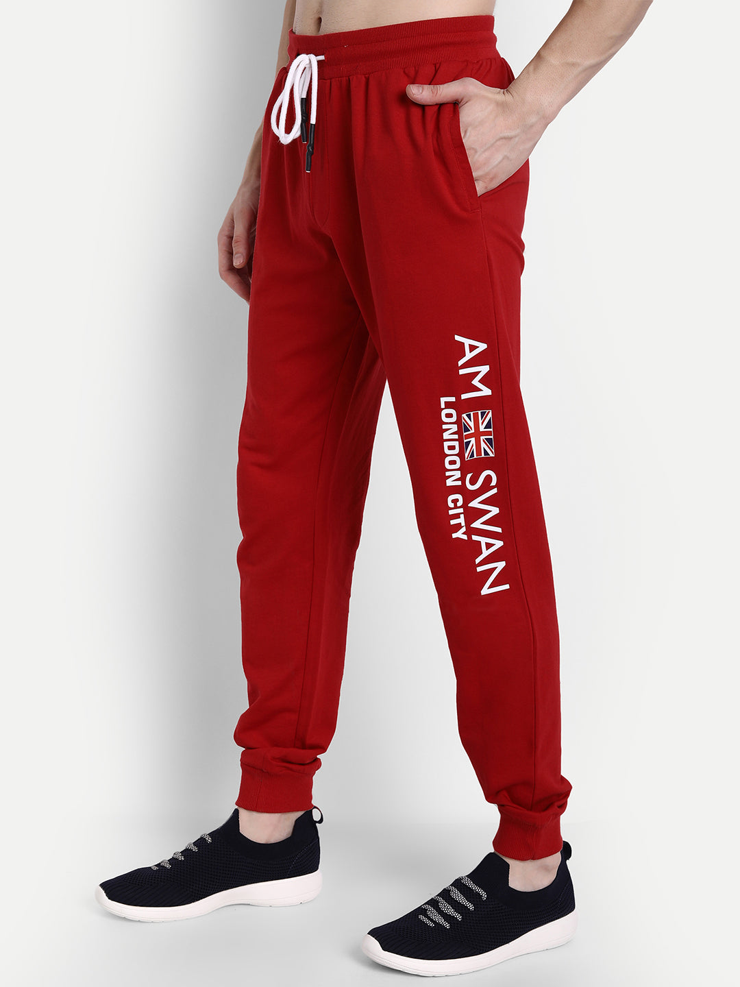 Mens Premium Cotton Printed Track Pants
