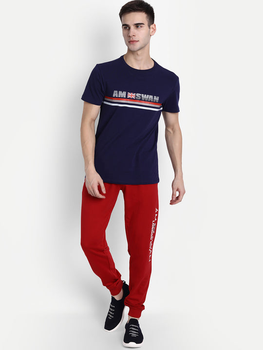 Mens Premium Cotton Printed Track Pants