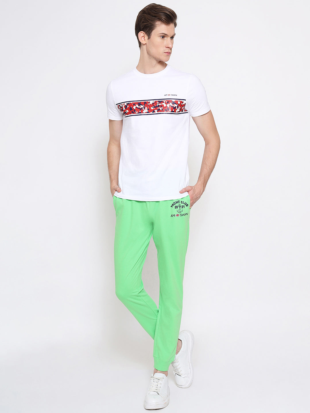 Mens Premium Cotton Printed Track Pants