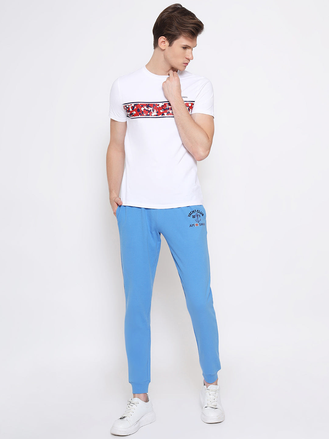 Mens Premium Cotton Printed Track Pants