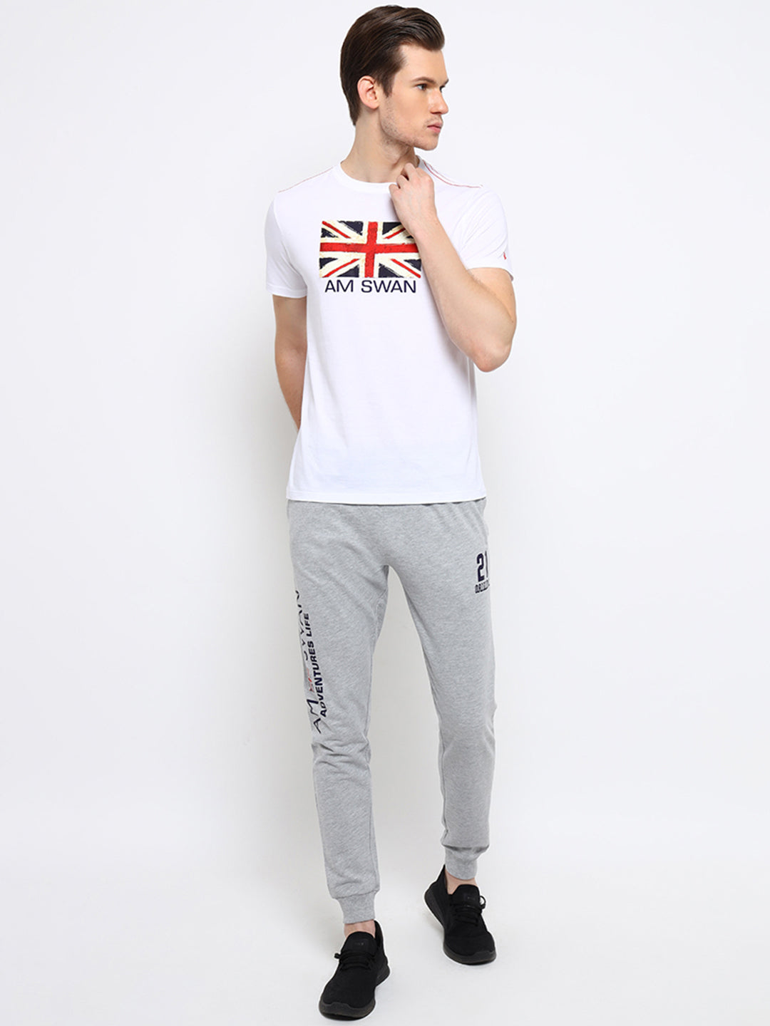 Mens Premium Cotton Printed Track Pants