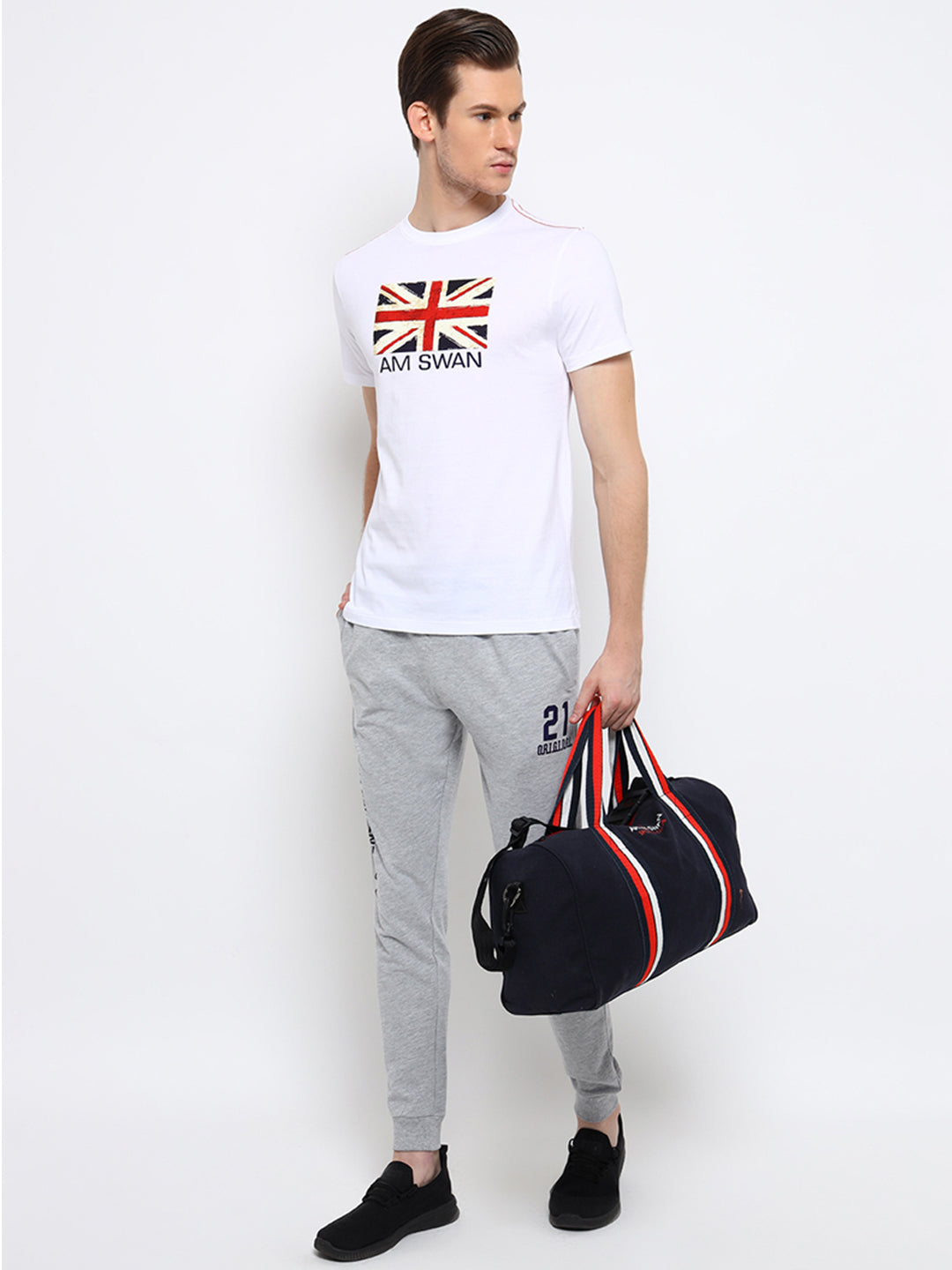 Mens Premium Cotton Printed Track Pants