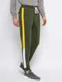 Mens Premium Cotton Colourblocked Printed Track Pants