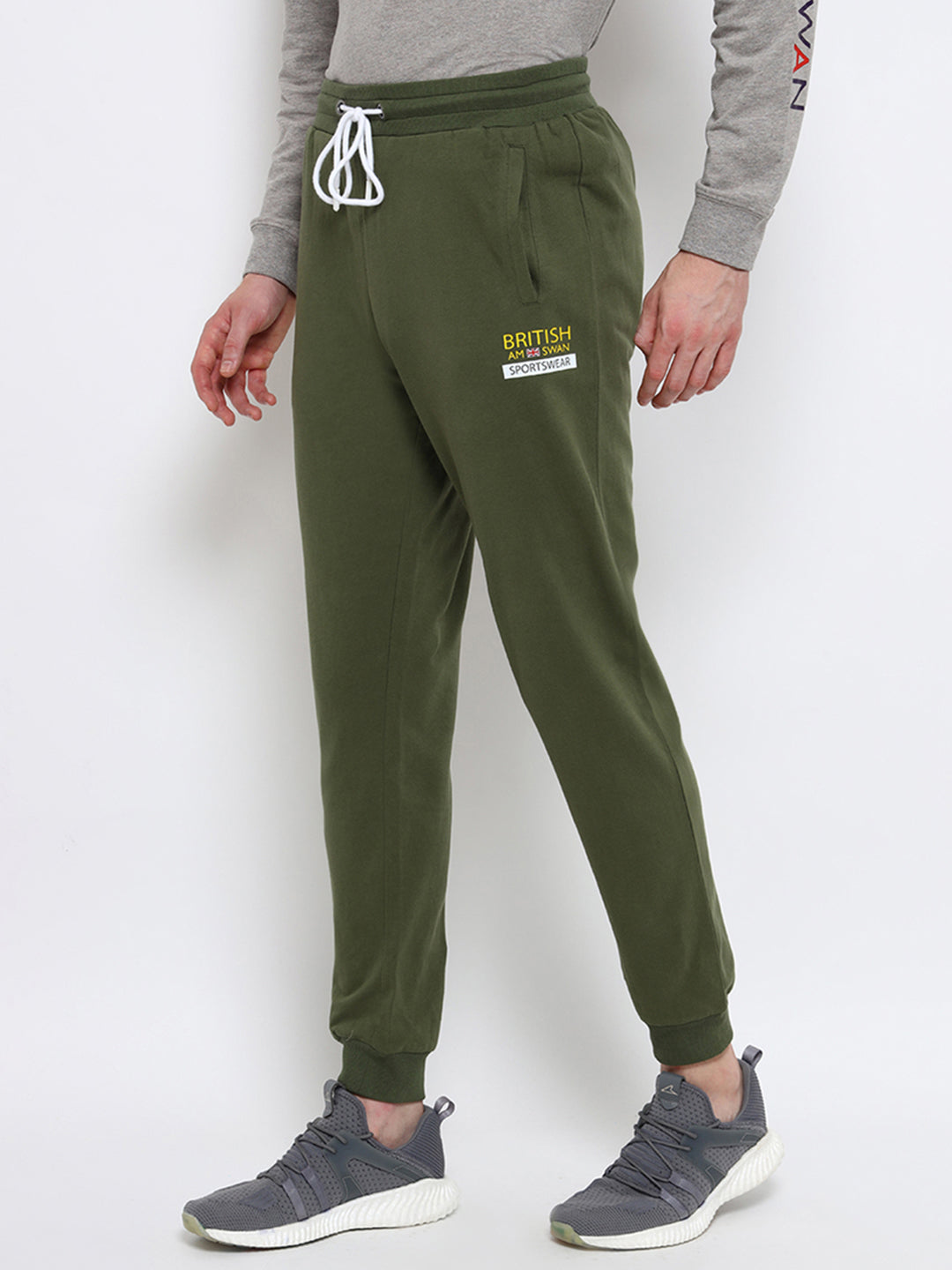 Mens Premium Cotton Colourblocked Printed Track Pants