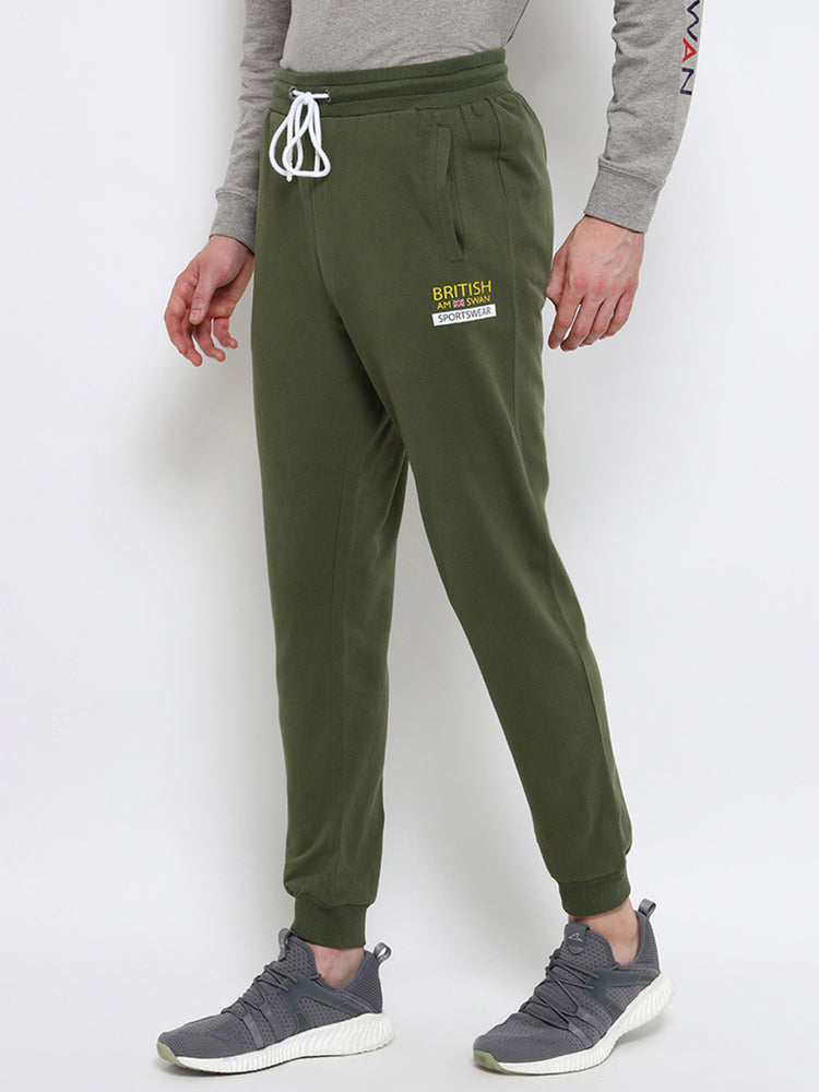 Mens Premium Cotton Colourblocked Printed Track Pants