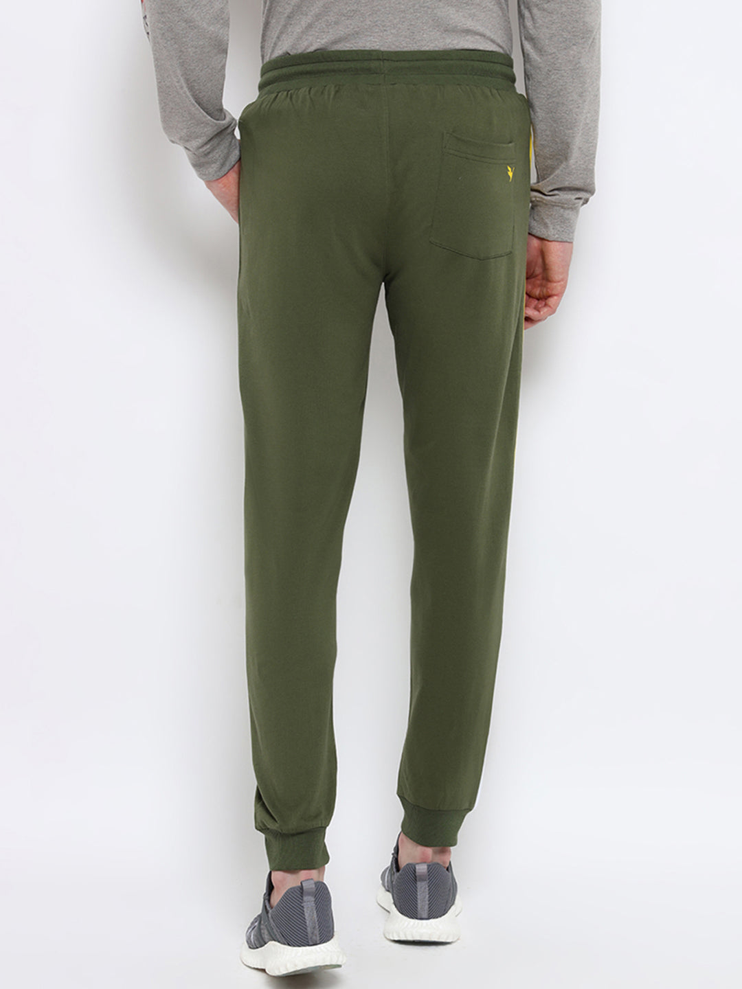 Mens Premium Cotton Colourblocked Printed Track Pants