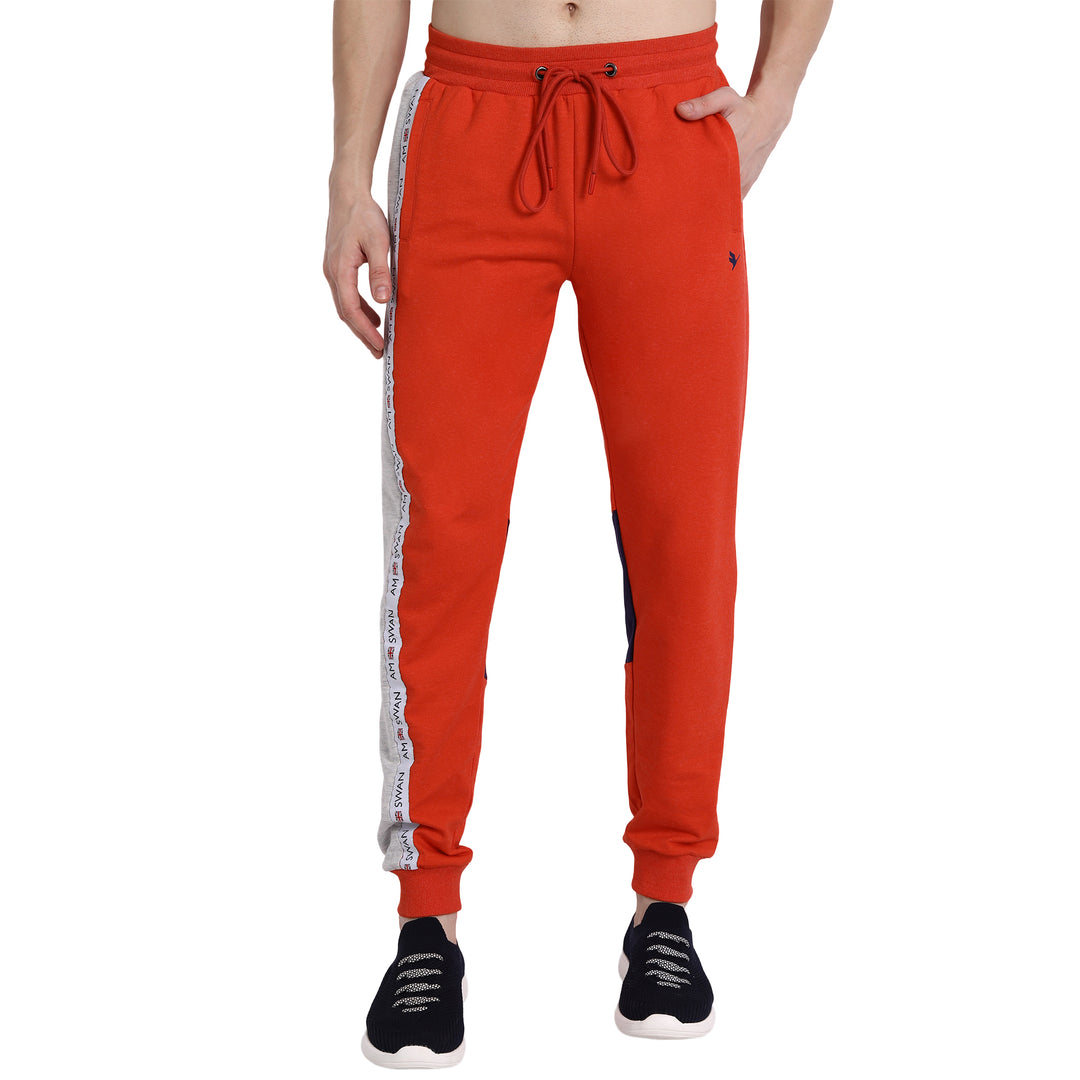 Mens Premium Cotton Colourblocked Track Pants