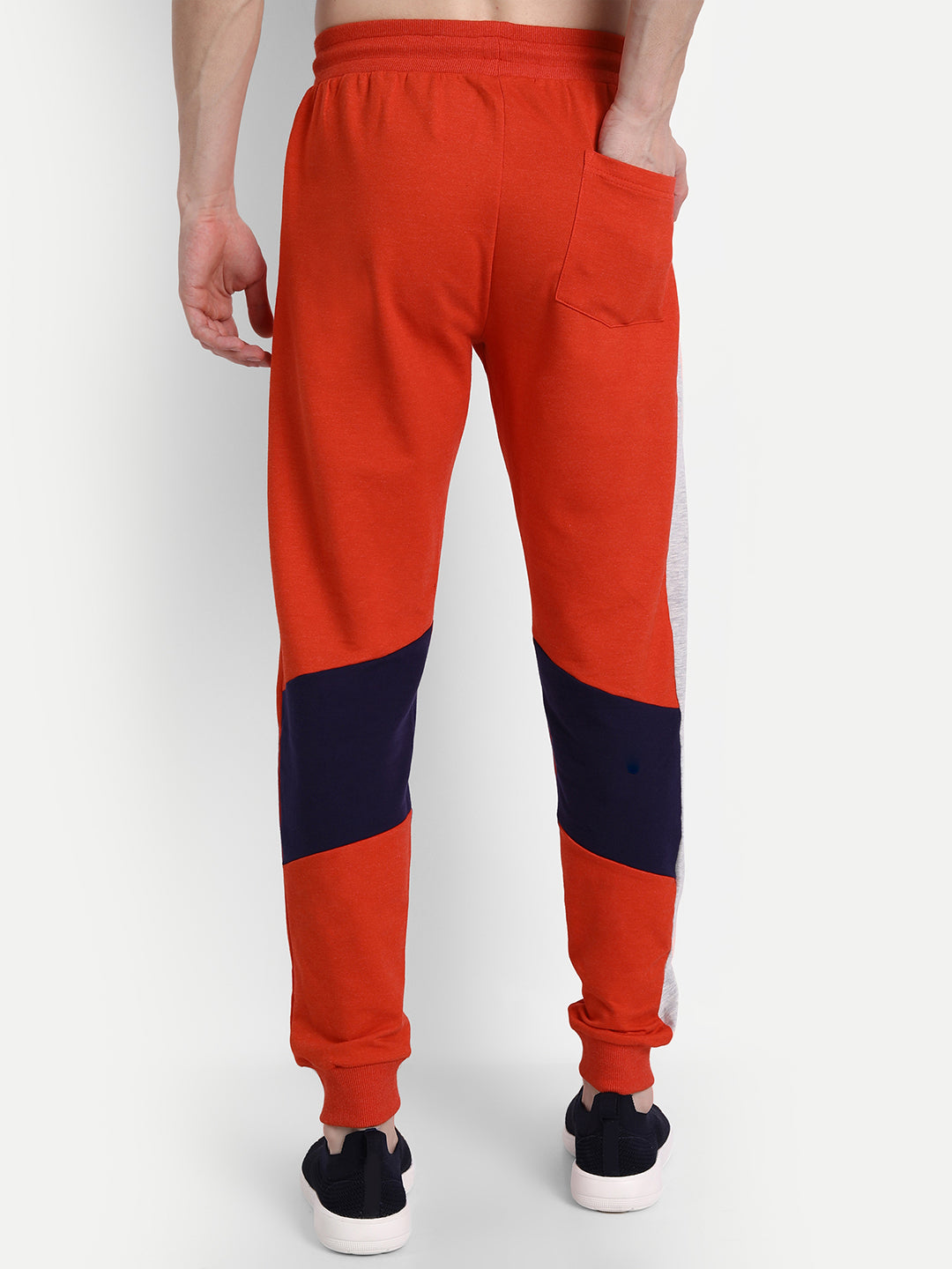 Mens Premium Cotton Colourblocked Track Pants