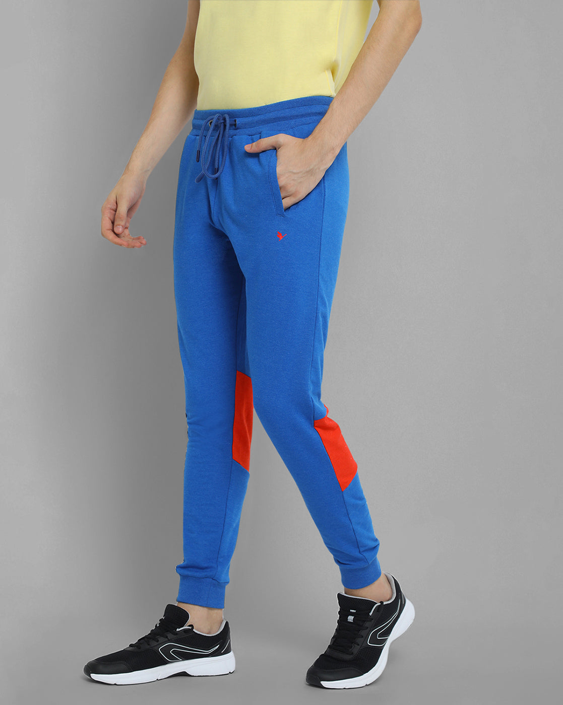 Mens Premium Cotton Colourblocked Track Pants
