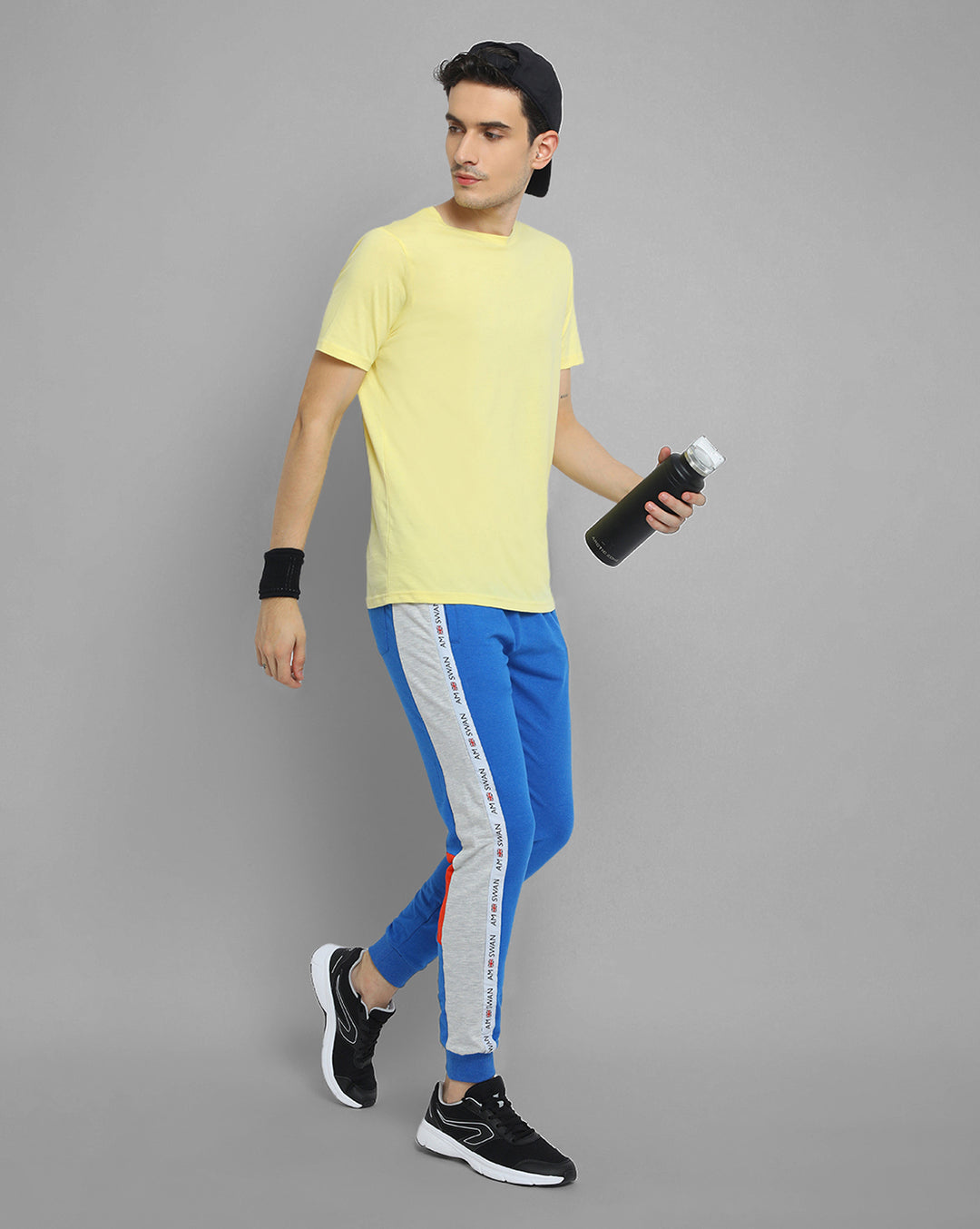 Mens Premium Cotton Colourblocked Track Pants