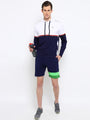 Mens Premium Cotton Colourblocked Printed Shorts