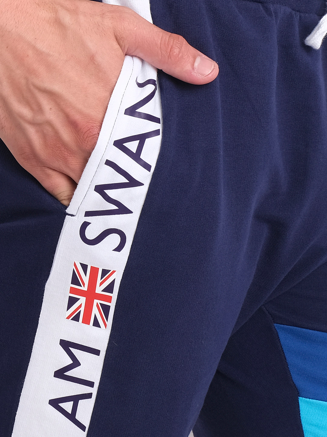 Mens Premium Cotton Colourblocked Printed Shorts