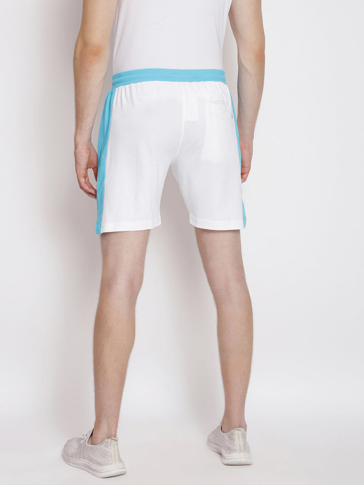 Mens Premium Cotton Colourblocked Printed Shorts
