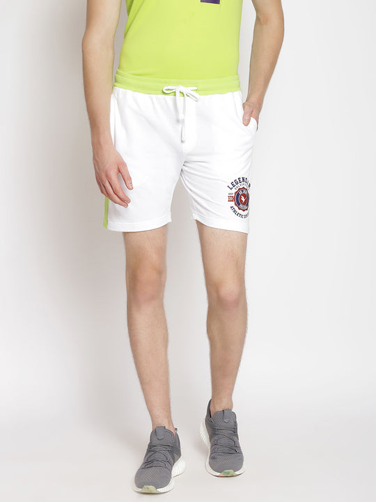 MENS PREMIUM COTTON COLOURBLOCKED PRINTED SHORTS