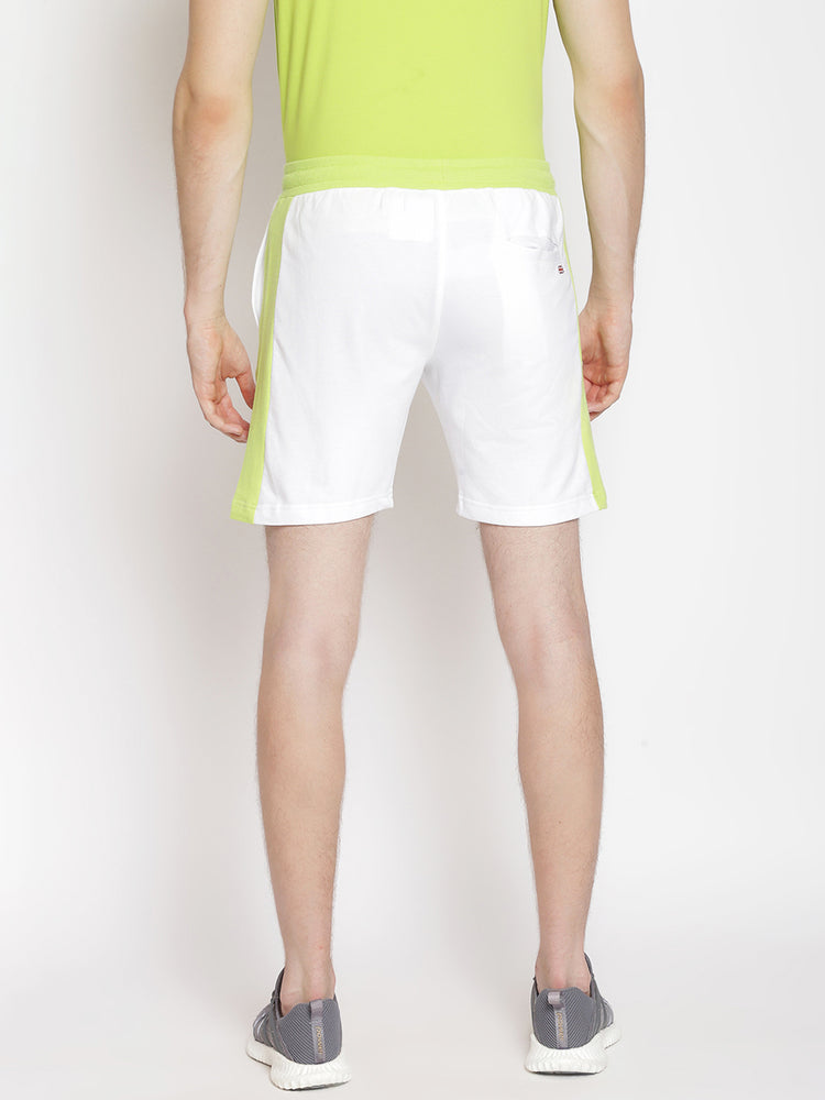 MENS PREMIUM COTTON COLOURBLOCKED PRINTED SHORTS