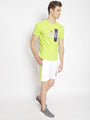 MENS PREMIUM COTTON COLOURBLOCKED PRINTED SHORTS