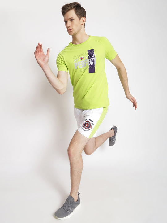 MENS PREMIUM COTTON COLOURBLOCKED PRINTED SHORTS