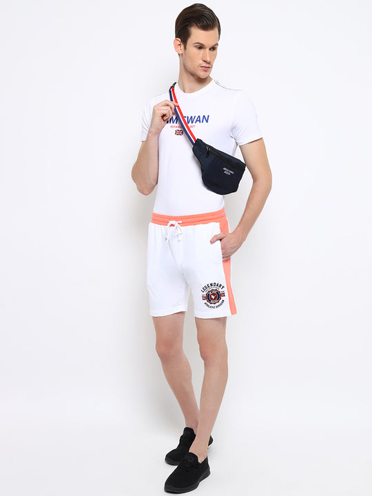 Mens Premium Cotton Colourblocked Printed Shorts