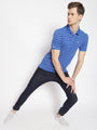 Premium Blue Striped Polo Tees