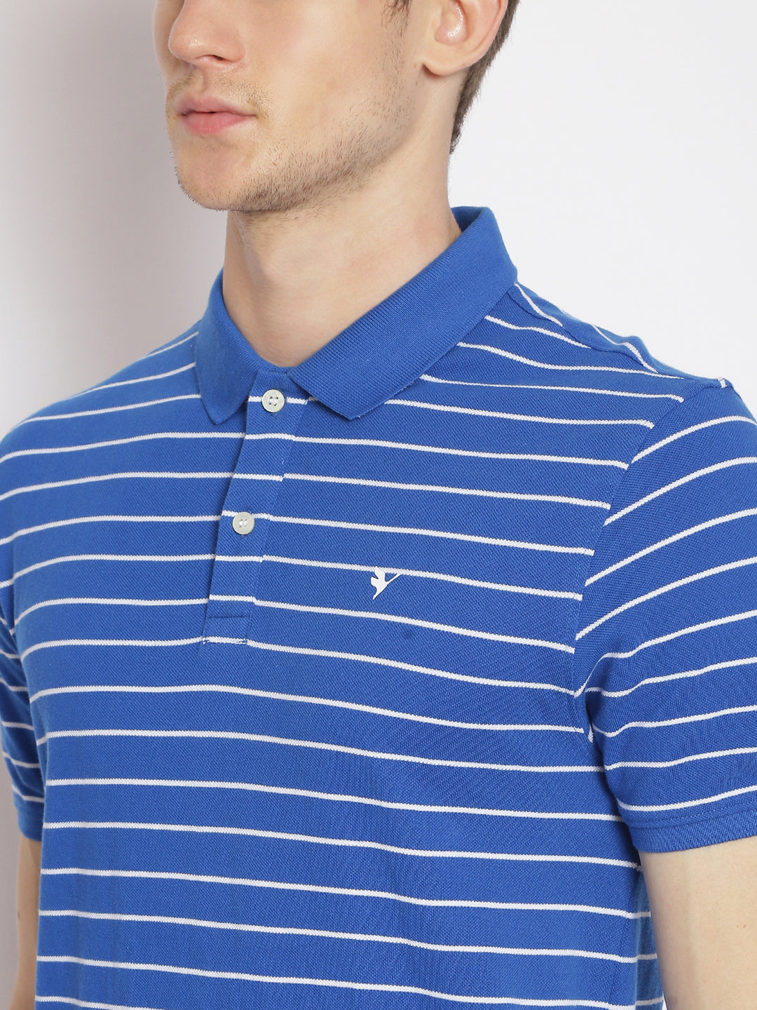 Premium Blue Striped Polo Tees