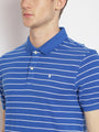 Premium Blue Striped Polo Tees