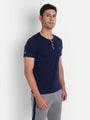 MENS PREMIUM COTTON HALF SLEEVE HENLEY T-SHIRTS