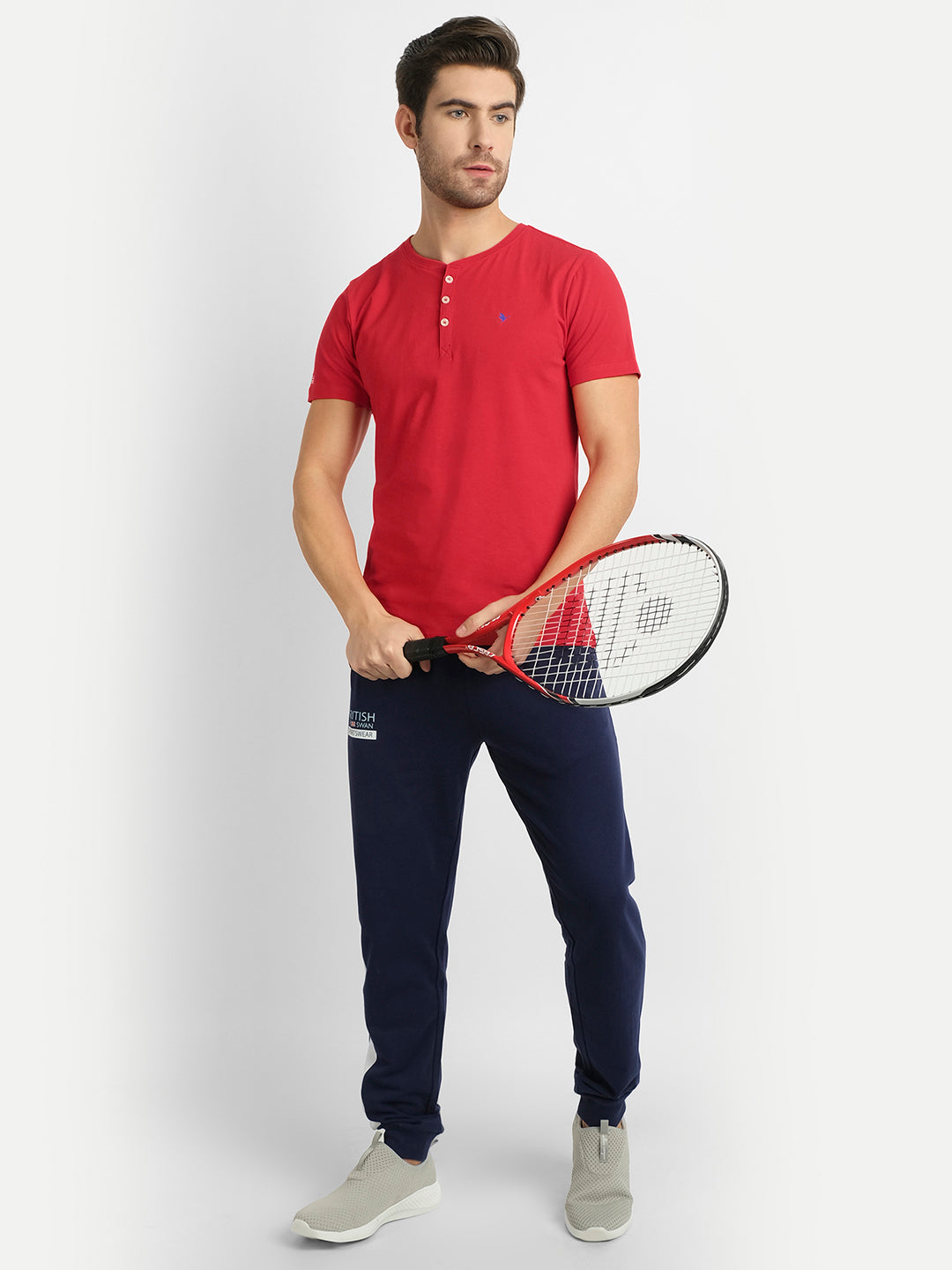 MENS PREMIUM COTTON HALF SLEEVE HENLEY T-SHIRTS