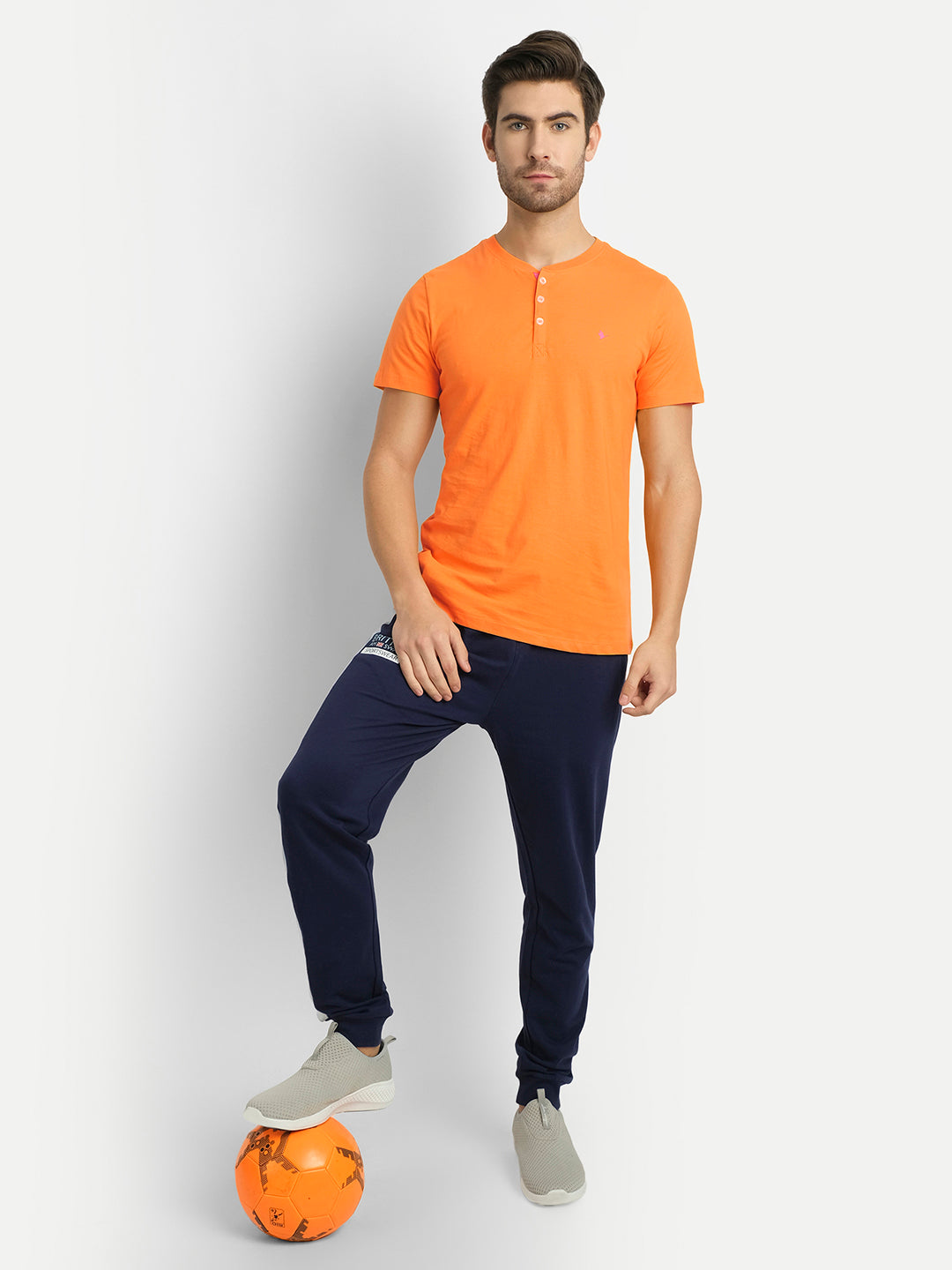 MENS PREMIUM COTTON HALF SLEEVE HENLEY T-SHIRTS