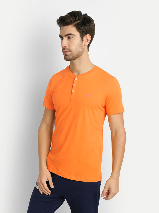 MENS PREMIUM COTTON HALF SLEEVE HENLEY T-SHIRTS
