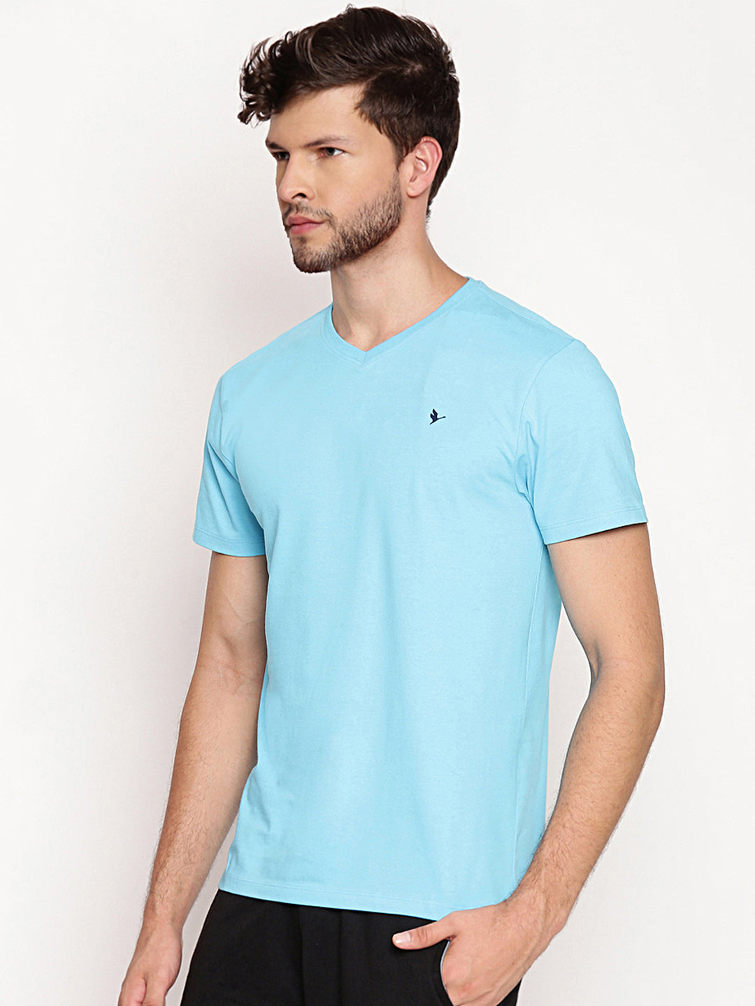 MENS PREMIUM COTTON HALF SLEEVE V NECK T-SHIRTS