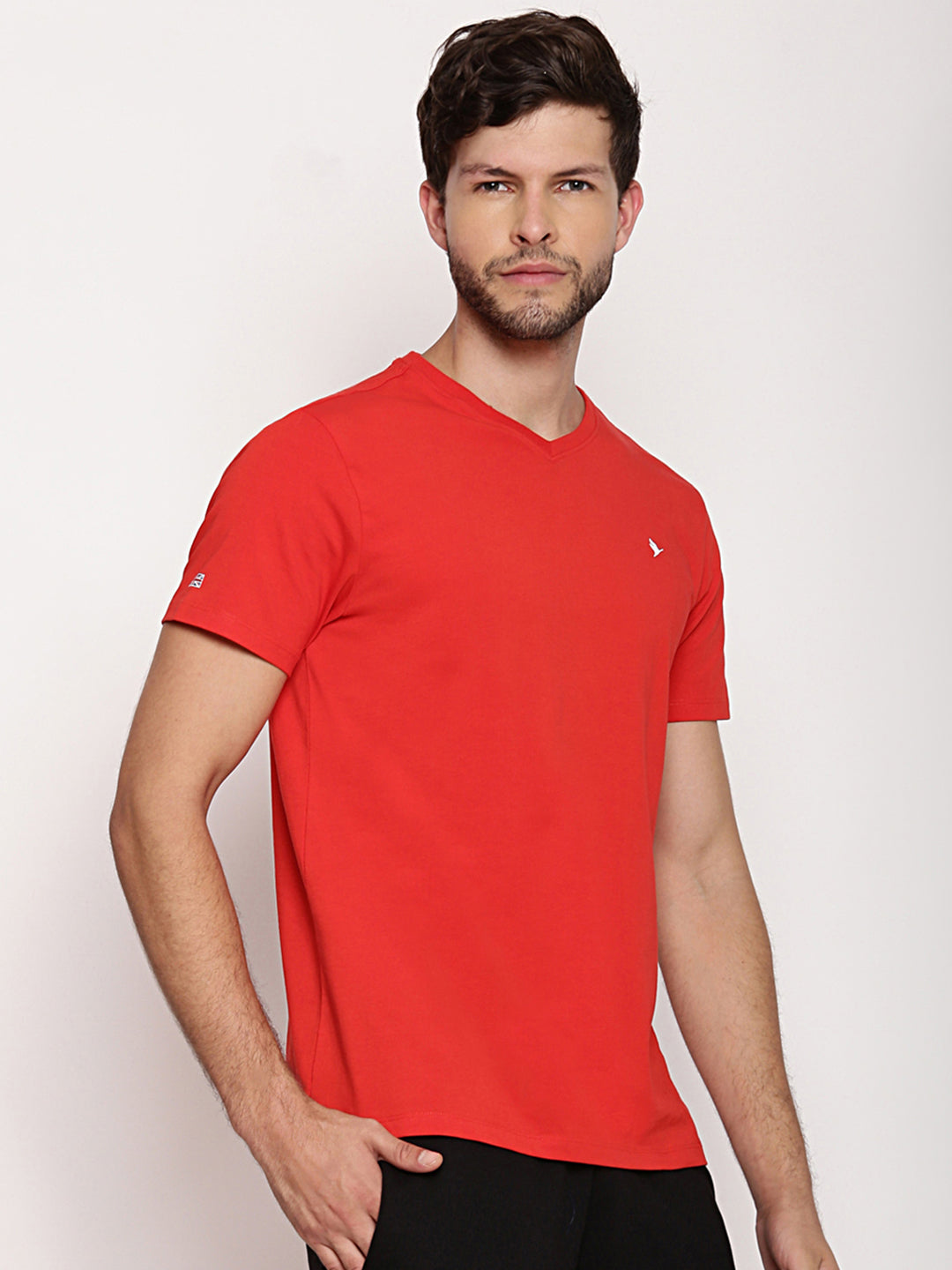 MENS PREMIUM COTTON HALF SLEEVE V NECK T-SHIRTS