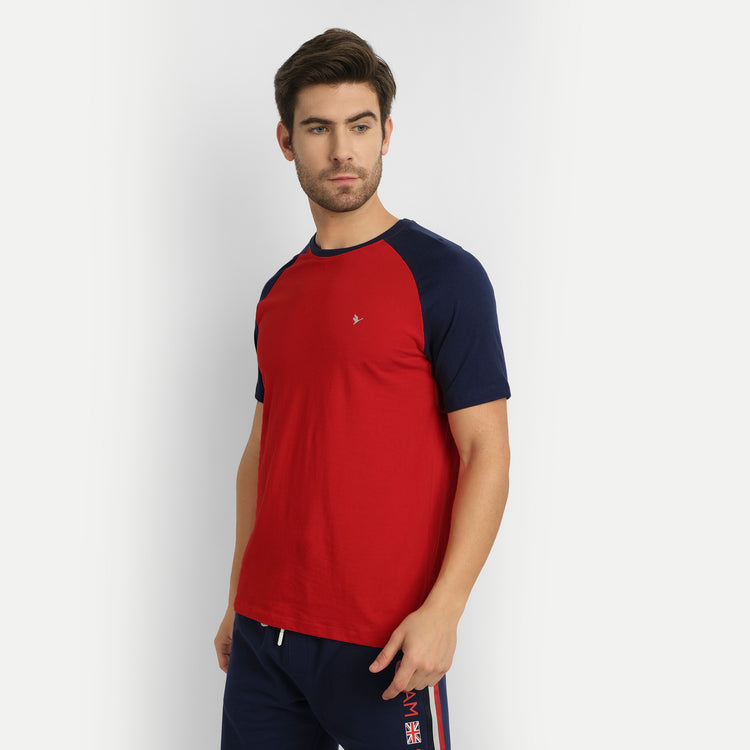 MENS PREMIUM COTTON REGLAN HALF SLEEVE CREW NECK T-SHIRTS