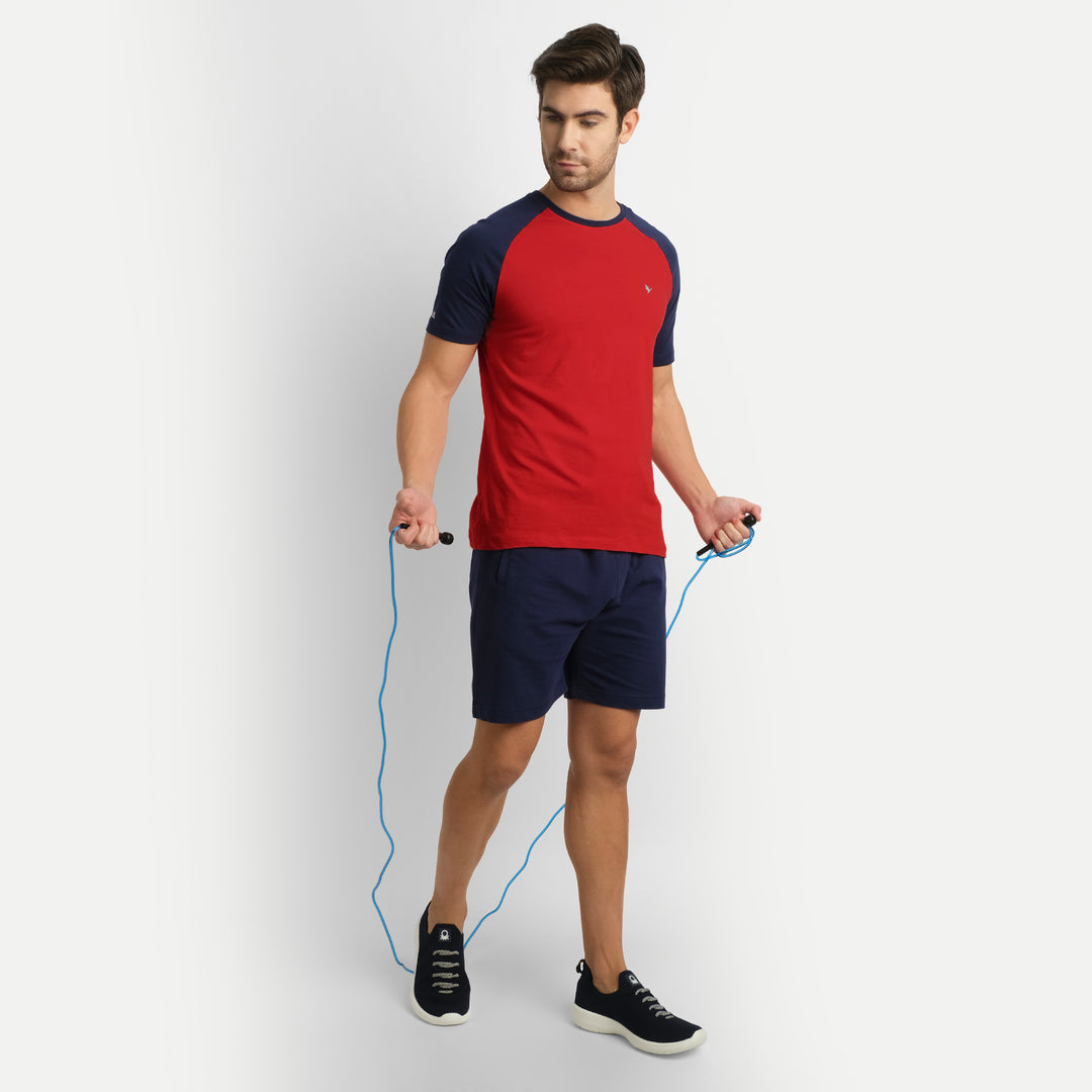 MENS PREMIUM COTTON REGLAN HALF SLEEVE CREW NECK T-SHIRTS