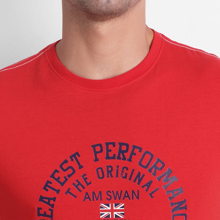 Mens Premium Cotton Printed Half Sleeve Crew Neck T-Shirts