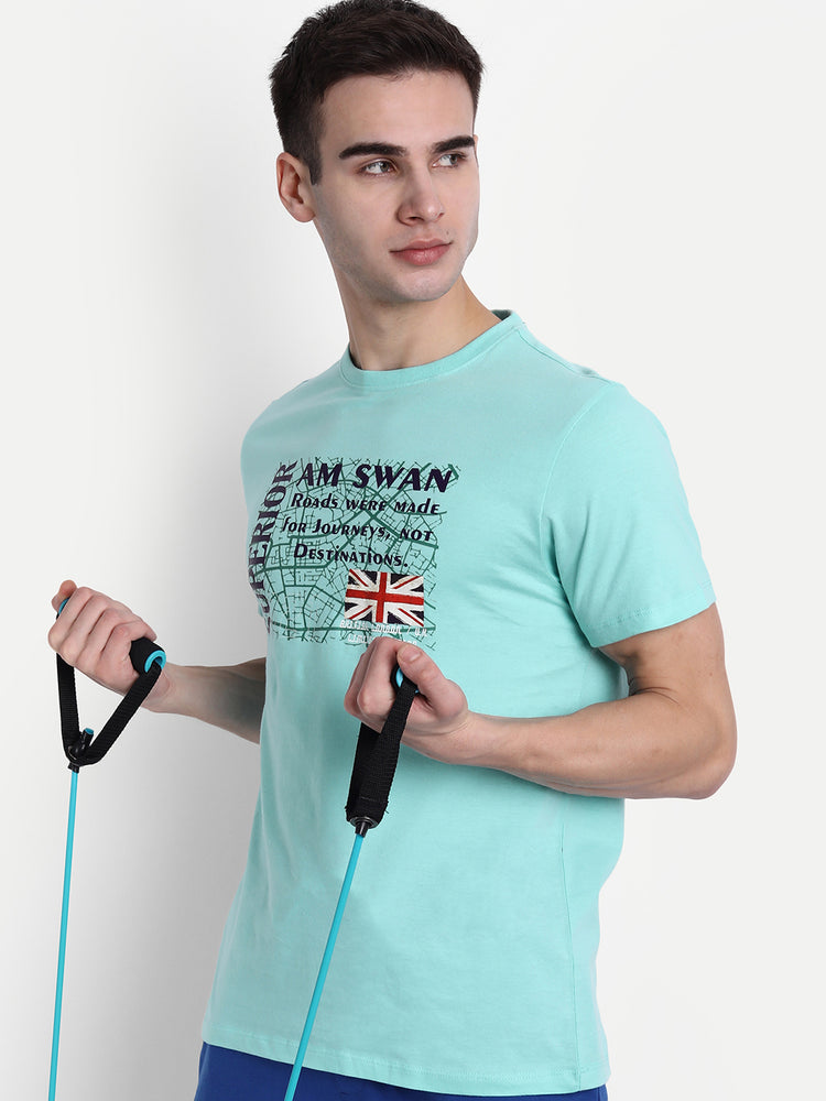 Mens Premium Cotton Printed Half Sleeve Crew Neck T-Shirts