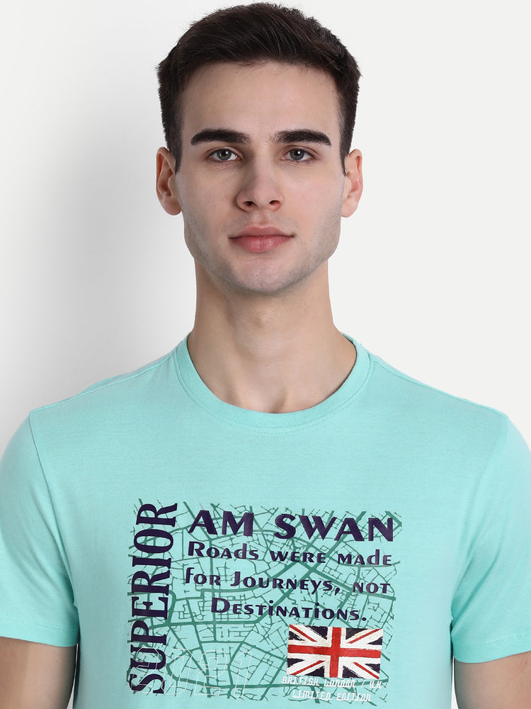 Mens Premium Cotton Printed Half Sleeve Crew Neck T-Shirts