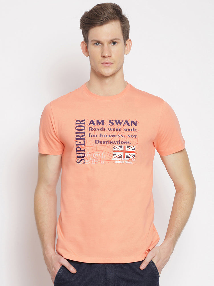 MENS PREMIUM COTTON PRINTED HALF SLEEVE CREW NECK T-SHIRTS