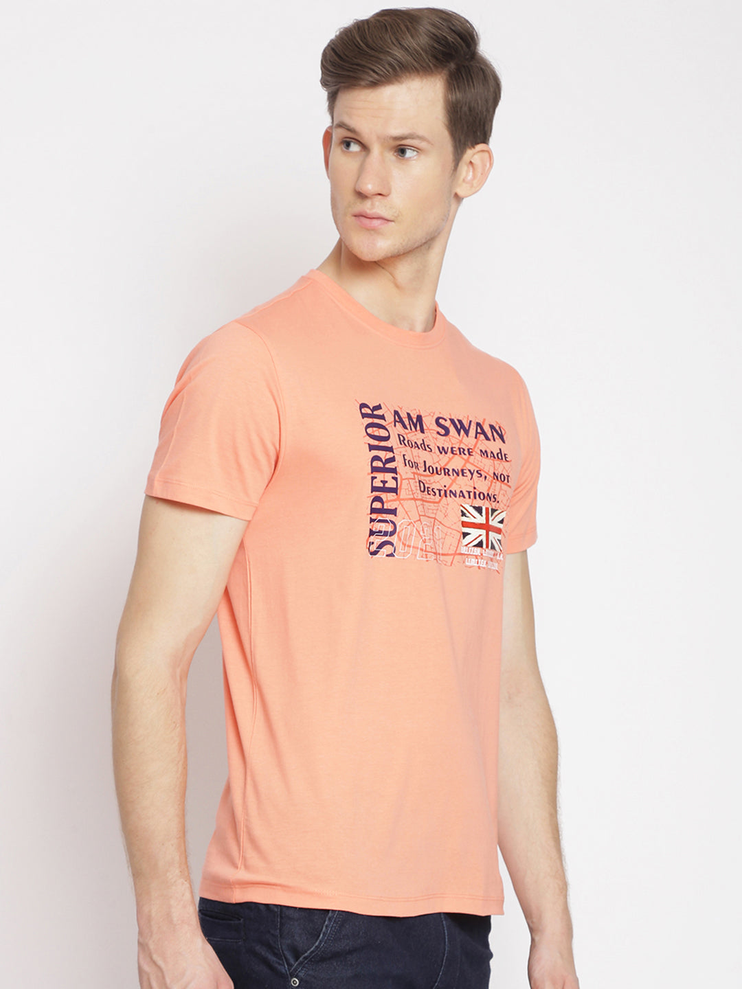 MENS PREMIUM COTTON PRINTED HALF SLEEVE CREW NECK T-SHIRTS