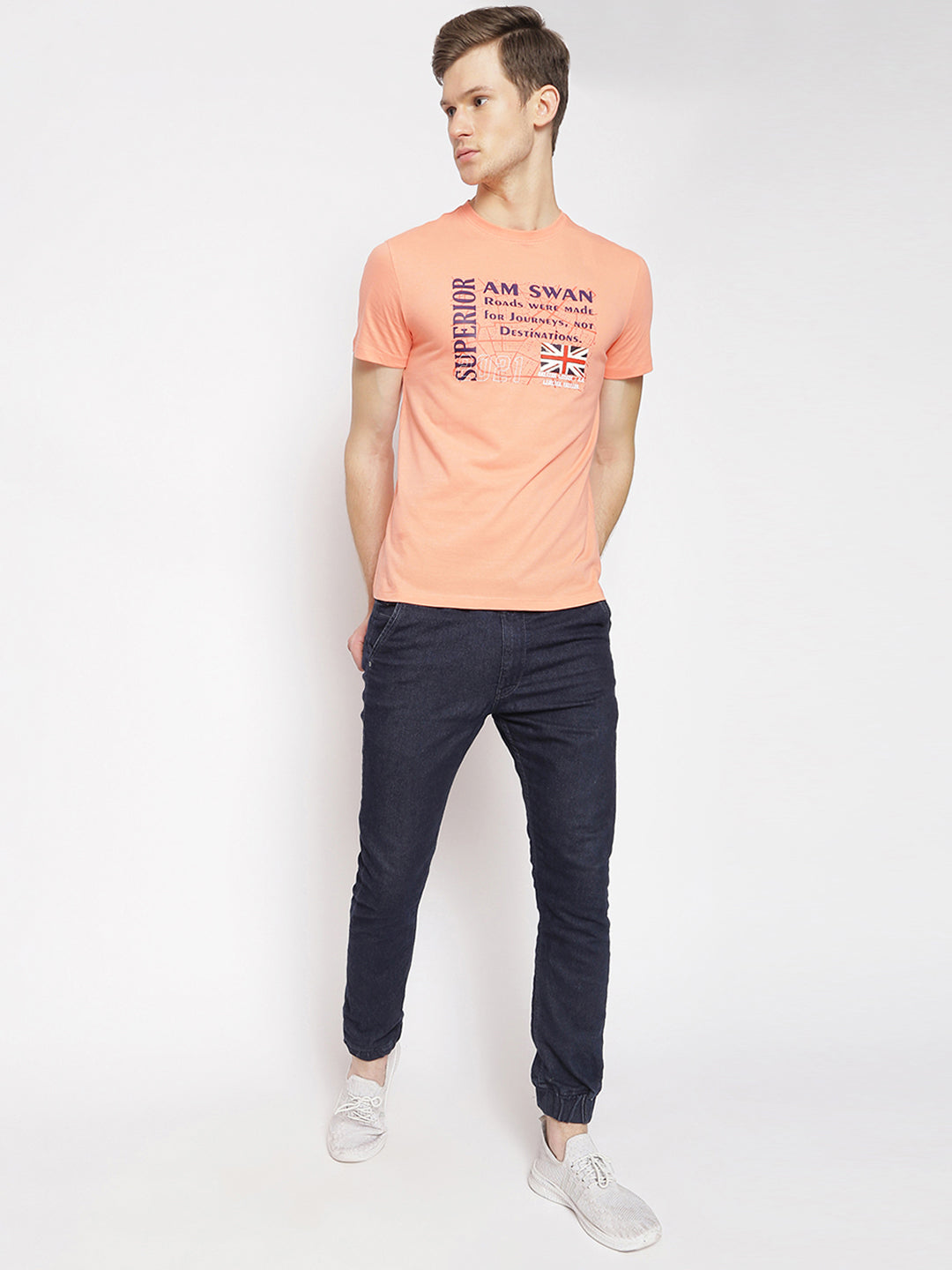 MENS PREMIUM COTTON PRINTED HALF SLEEVE CREW NECK T-SHIRTS