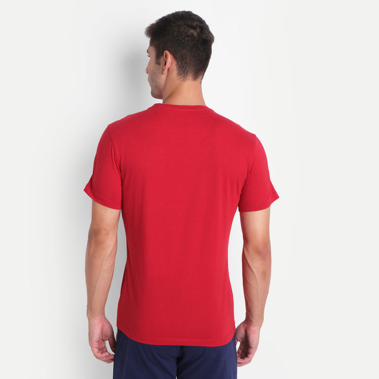 Mens Premium Cotton Colourblock Printed Half Sleeve Crew Neck T-Shirts