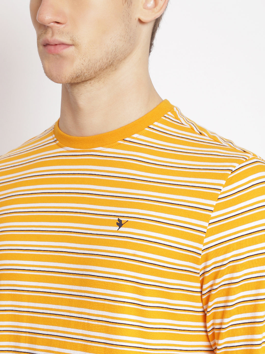 MENS PREMIUM COTTON STRIPED FULL SLEEVE CREW NECK T-SHIRTS