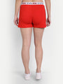 WOMENS PREMIUM RED COTTON LYCRA SMART FIT SHORTS