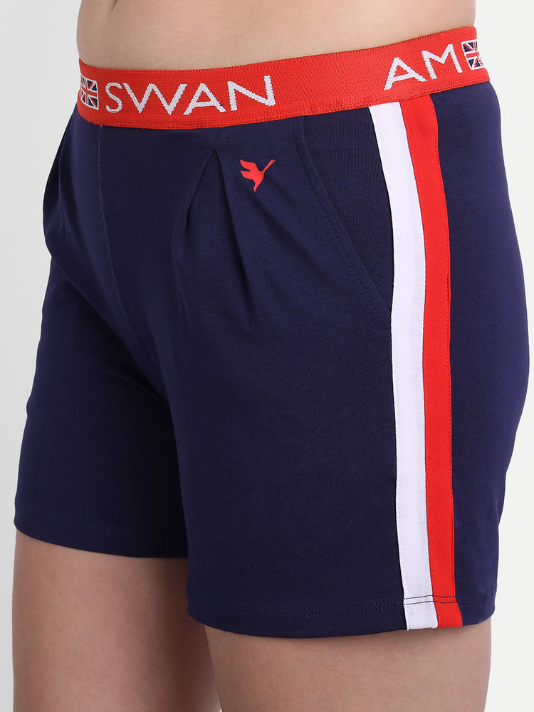 WOMENS PREMIUM RED COTTON LYCRA SMART FIT SHORTS