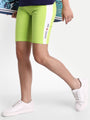 WOMENS PREMIUM GREEN & WHITE COTTON LYCRA SMART FIT SHORTS
