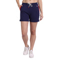 WOMENS PREMIUM NAVY COTTON LYCRA SMART FIT SHORTS