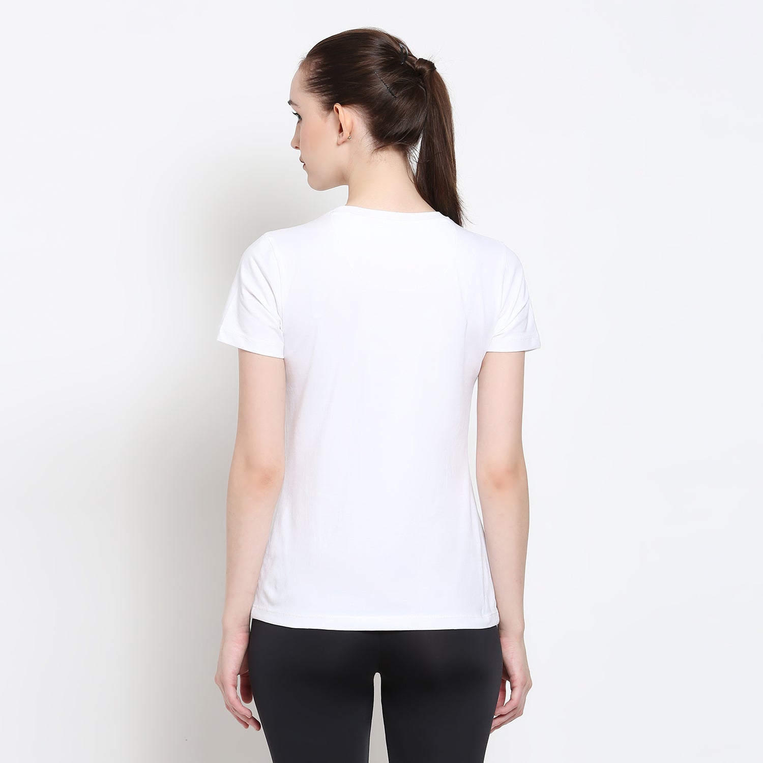 Women'S Premium Cotton Lycra Smart Fit Half Sleeve Printed Tee