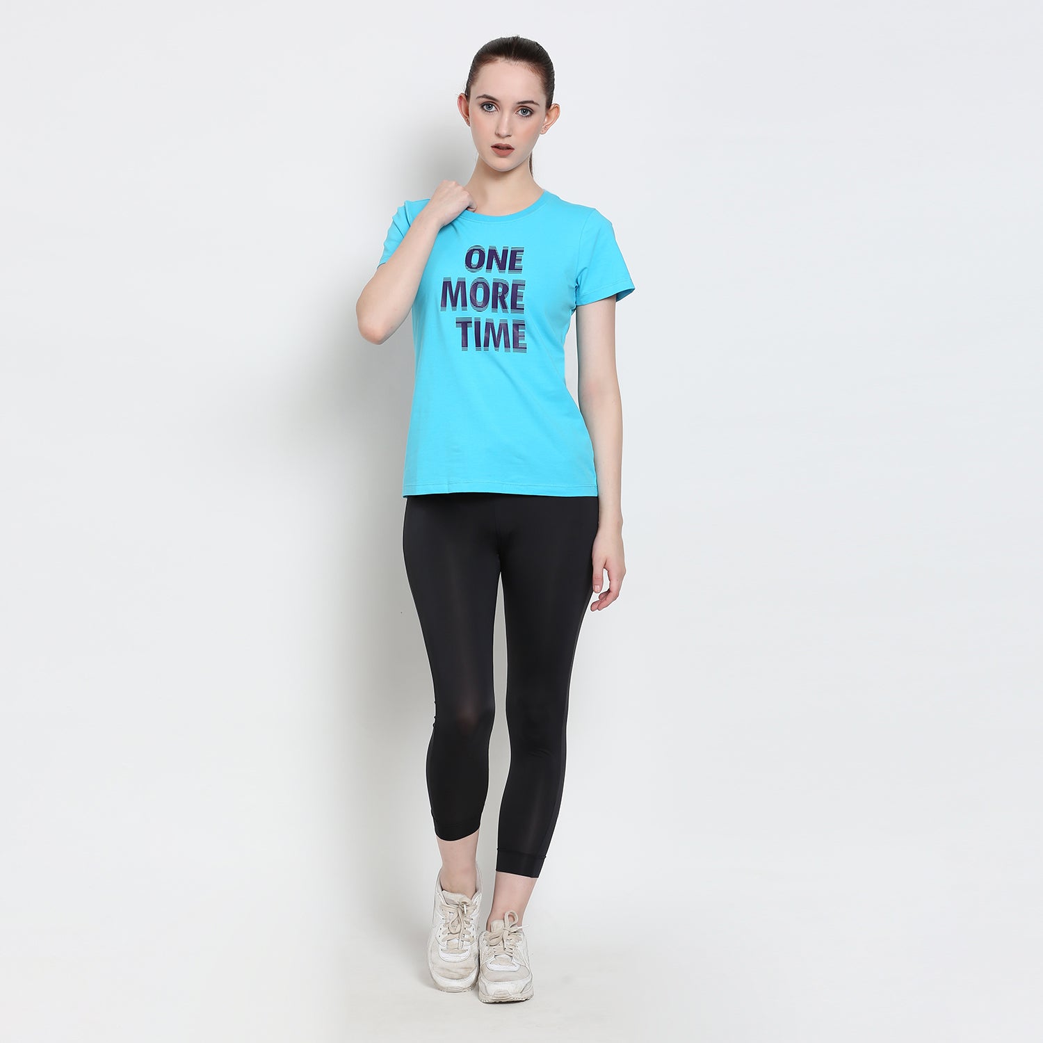 Women'S Premium Cotton Lycra Smart Fit Half-Sleeve Printed Tee